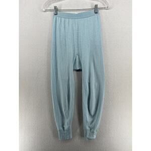 BEAVER CREEK Pants Womens S Wool Blend Baselayer Thermal Bottoms Blue USA VTG